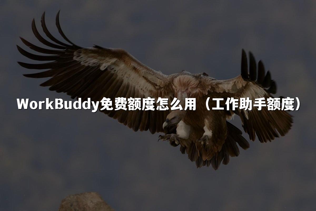 WorkBuddy免费额度怎么用(工作助手额度)
