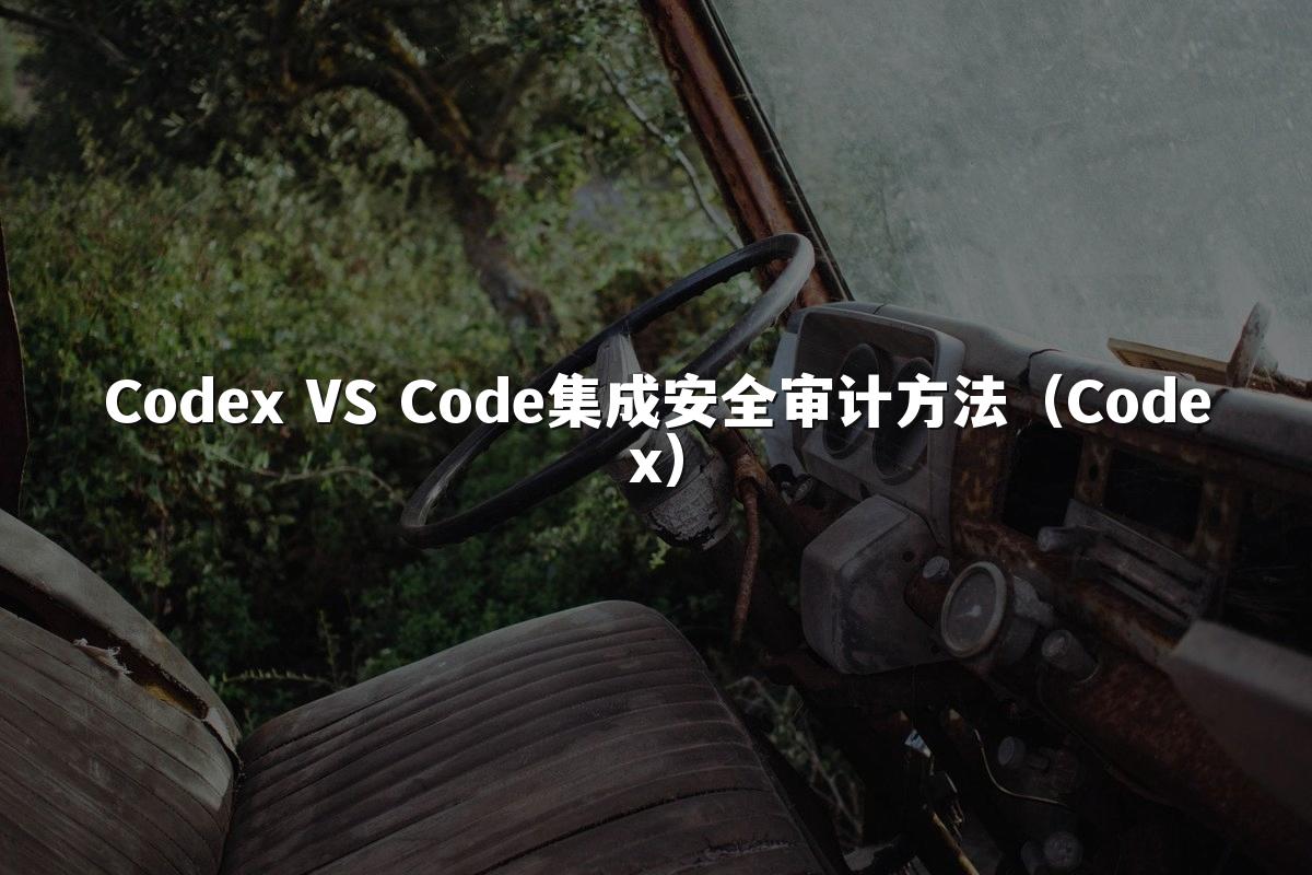 Codex VS Code集成安全审计方法(Codex)