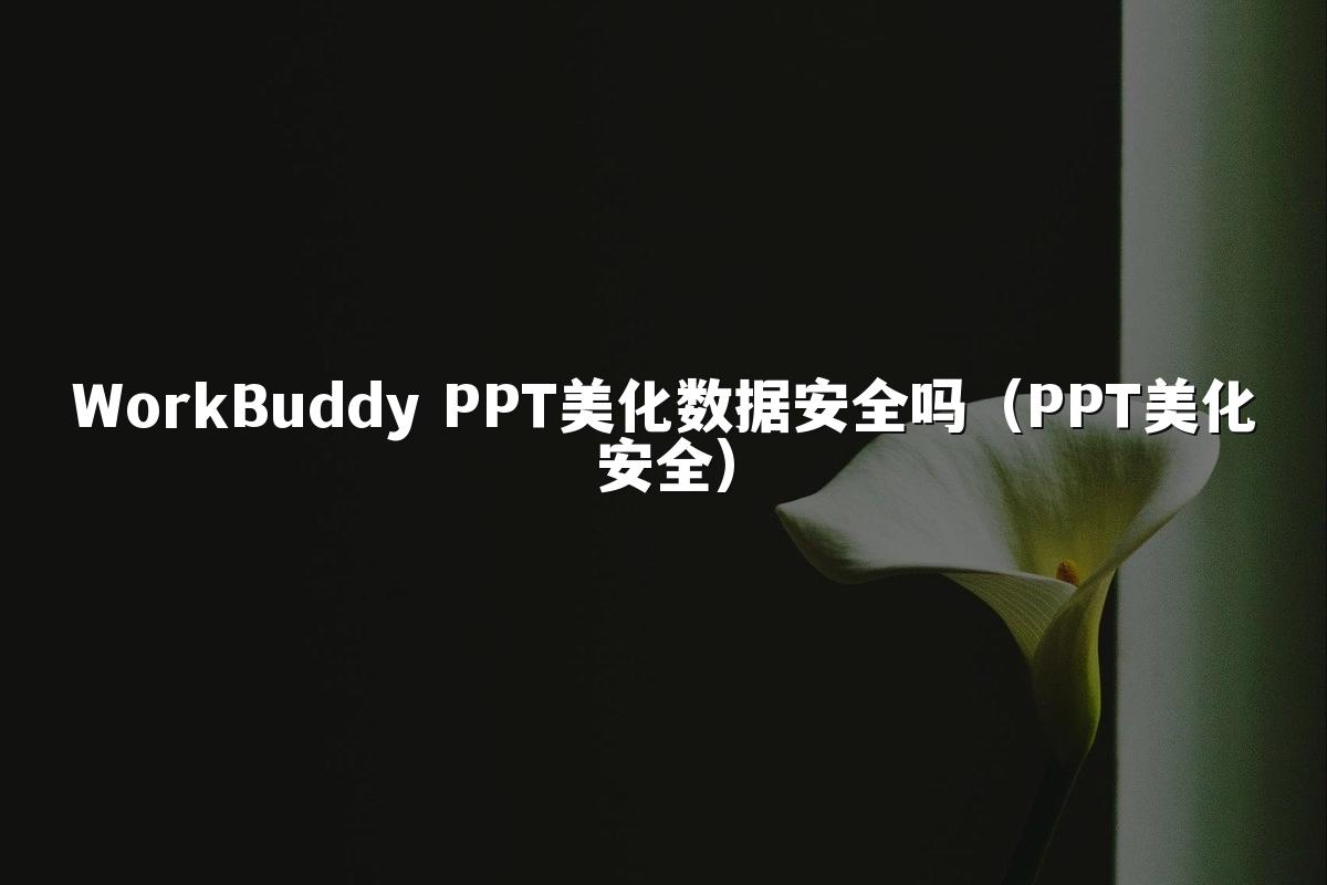 WorkBuddy PPT美化数据安全吗(PPT美化安全)