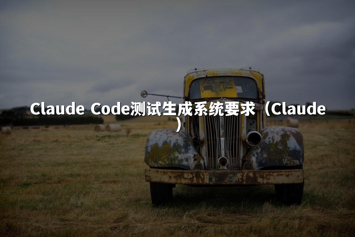 Claude Code测试生成系统要求（Claude）