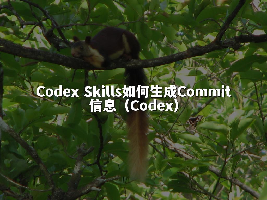 Codex Skills如何生成Commit信息（Codex）