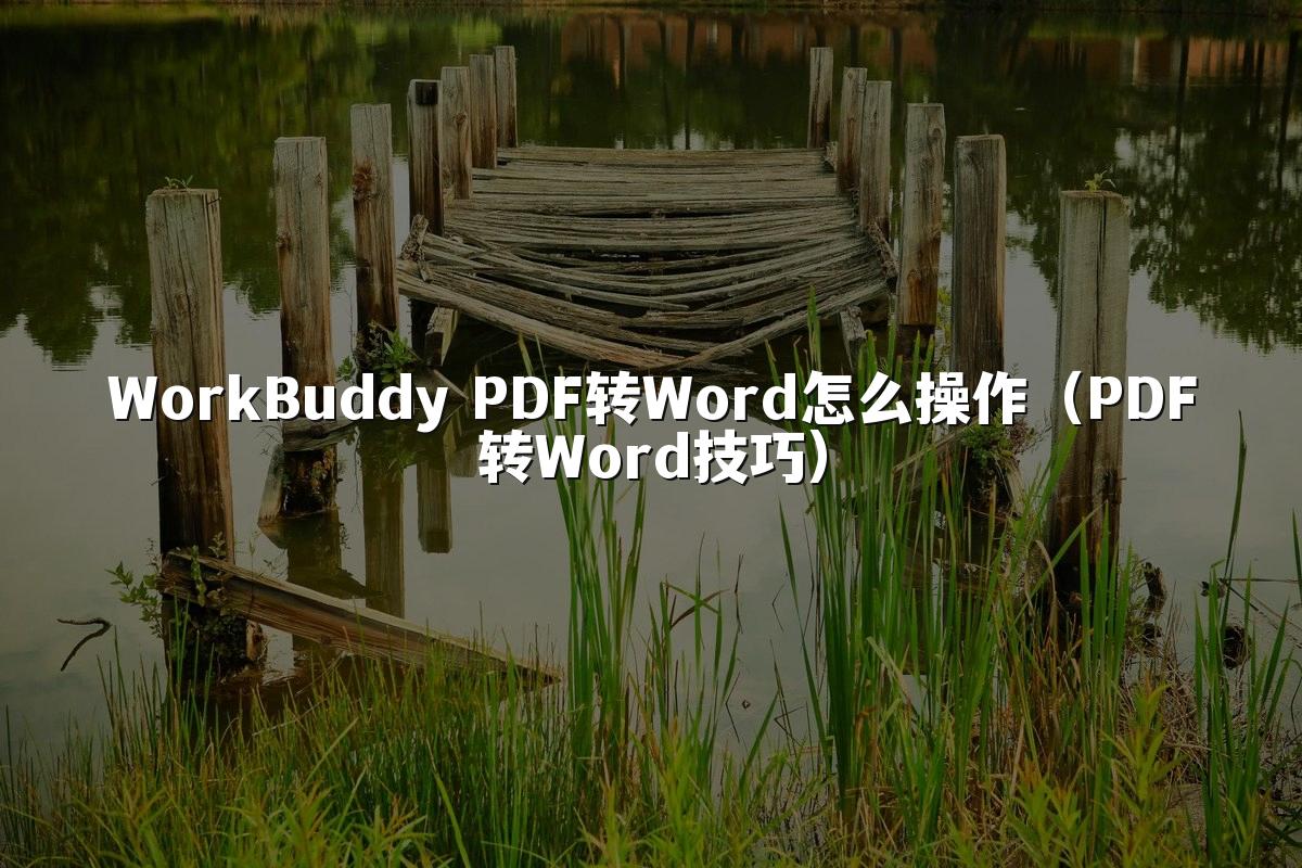 WorkBuddy PDF转Word怎么操作(PDF转Word技巧)