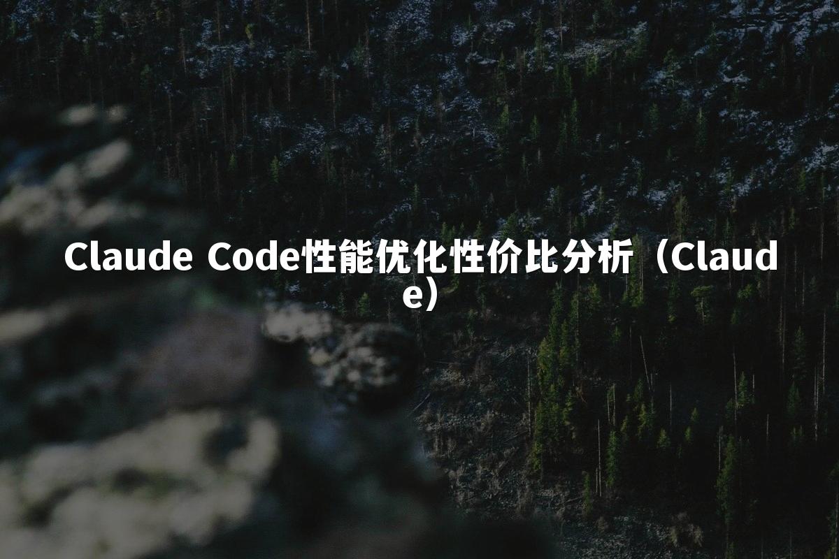 Claude Code性能优化性价比分析(Claude)