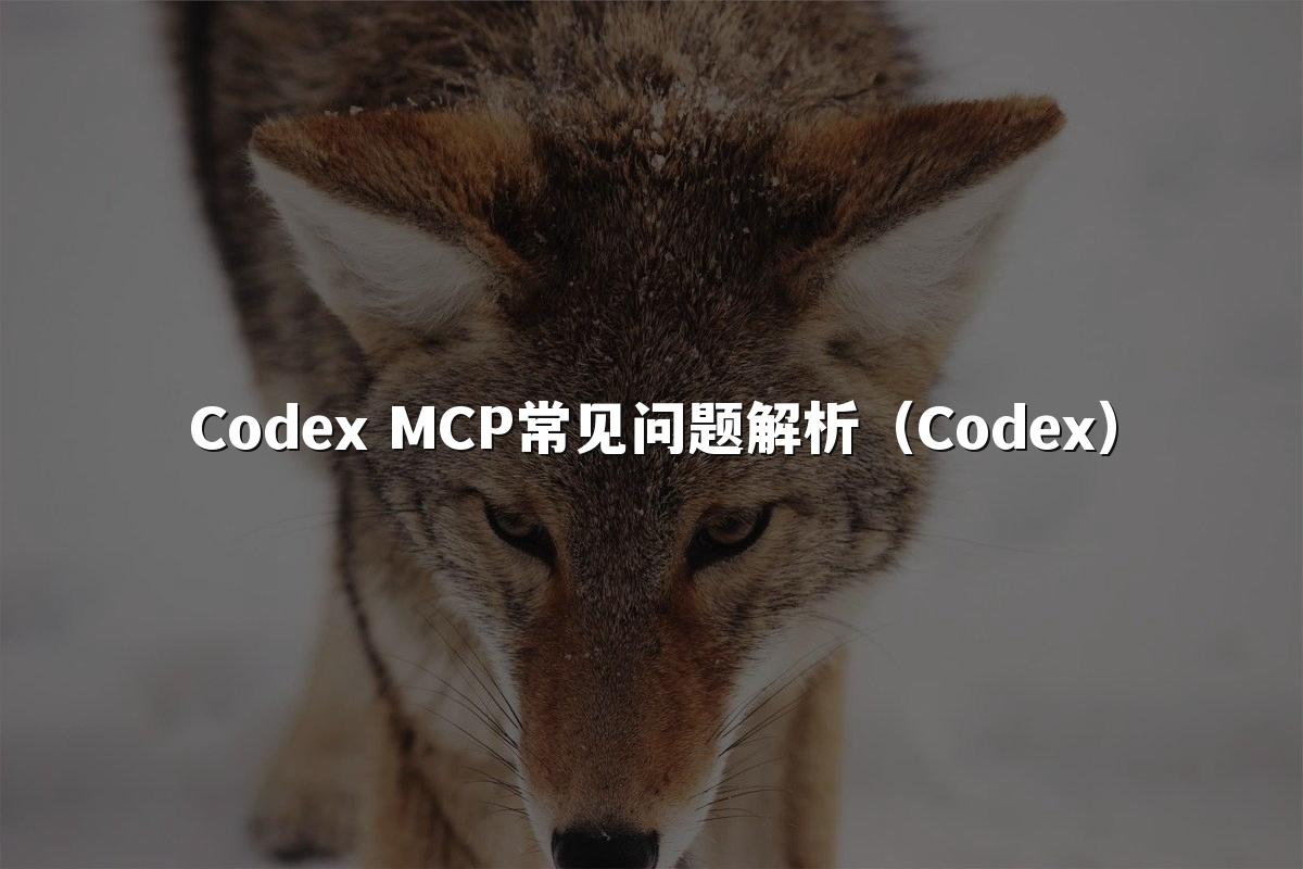 Codex MCP常见问题解析（Codex）