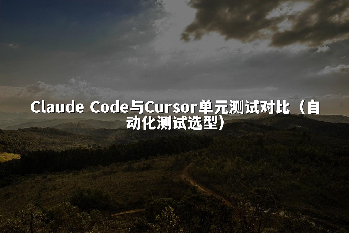 Claude Code与Cursor单元测试对比（自动化测试选型）