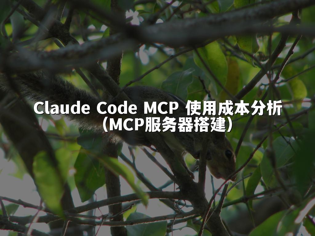 Claude Code MCP 使用成本分析（MCP服务器搭建）