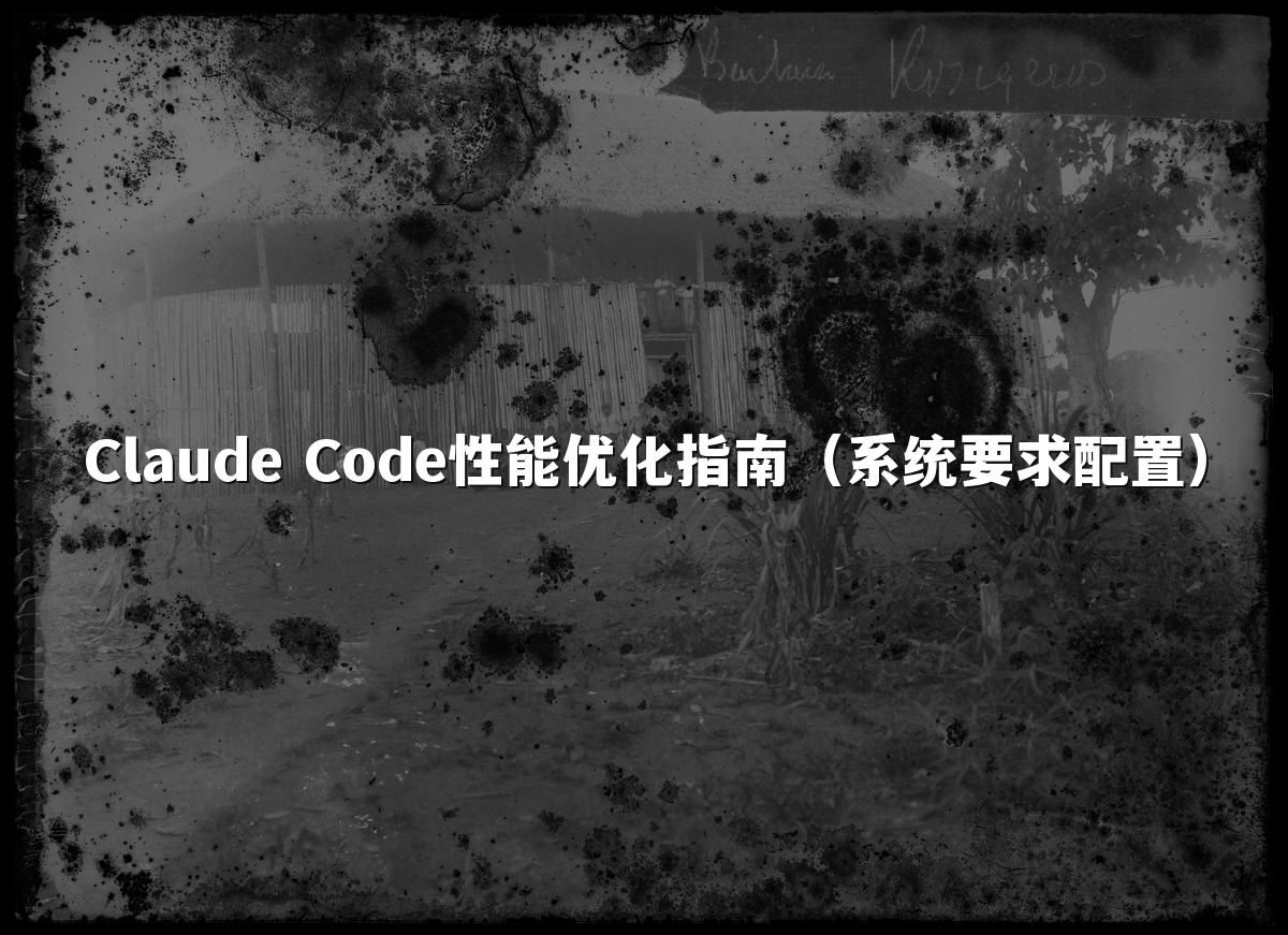 Claude Code性能优化指南(系统要求配置)