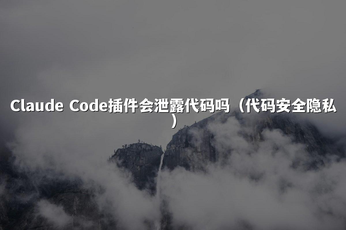 Claude Code插件会泄露代码吗（代码安全隐私）