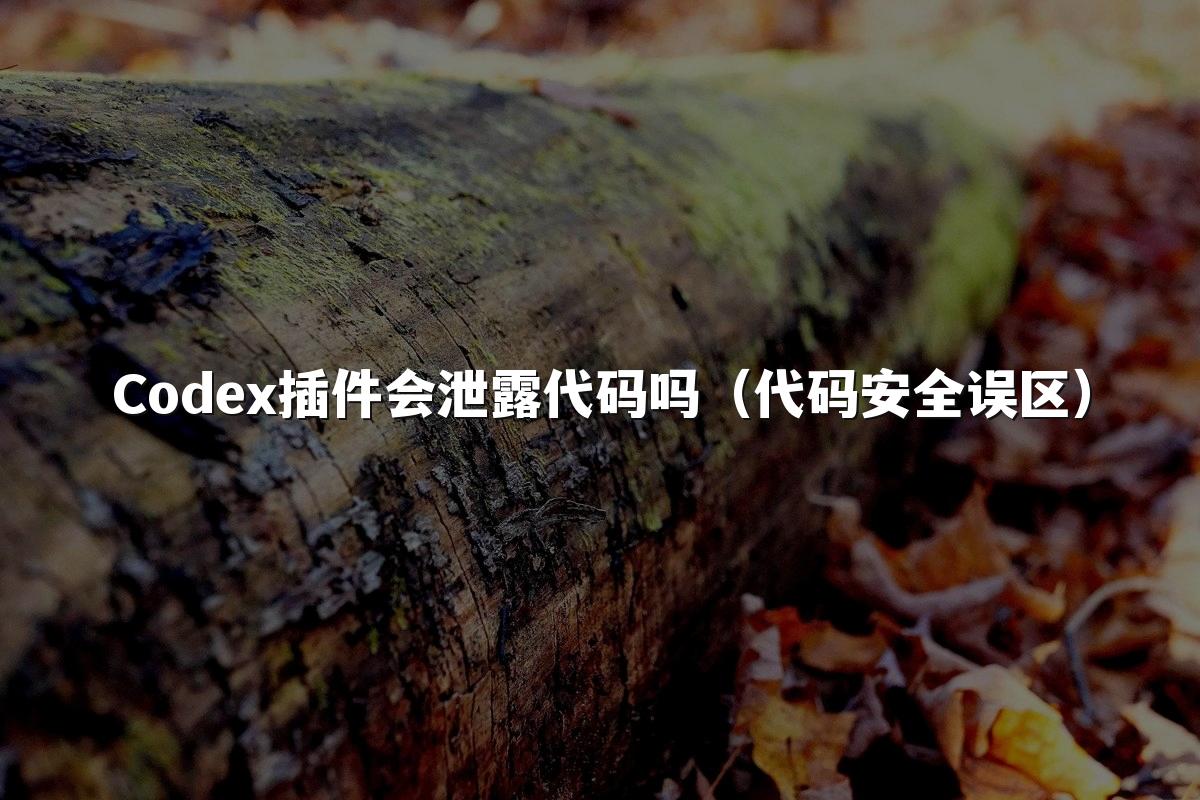 Codex插件会泄露代码吗（代码安全误区）