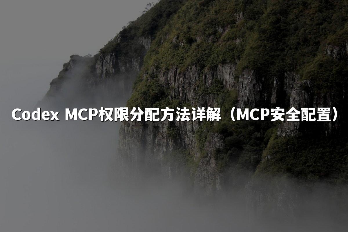 Codex MCP权限分配方法详解（MCP安全配置）
