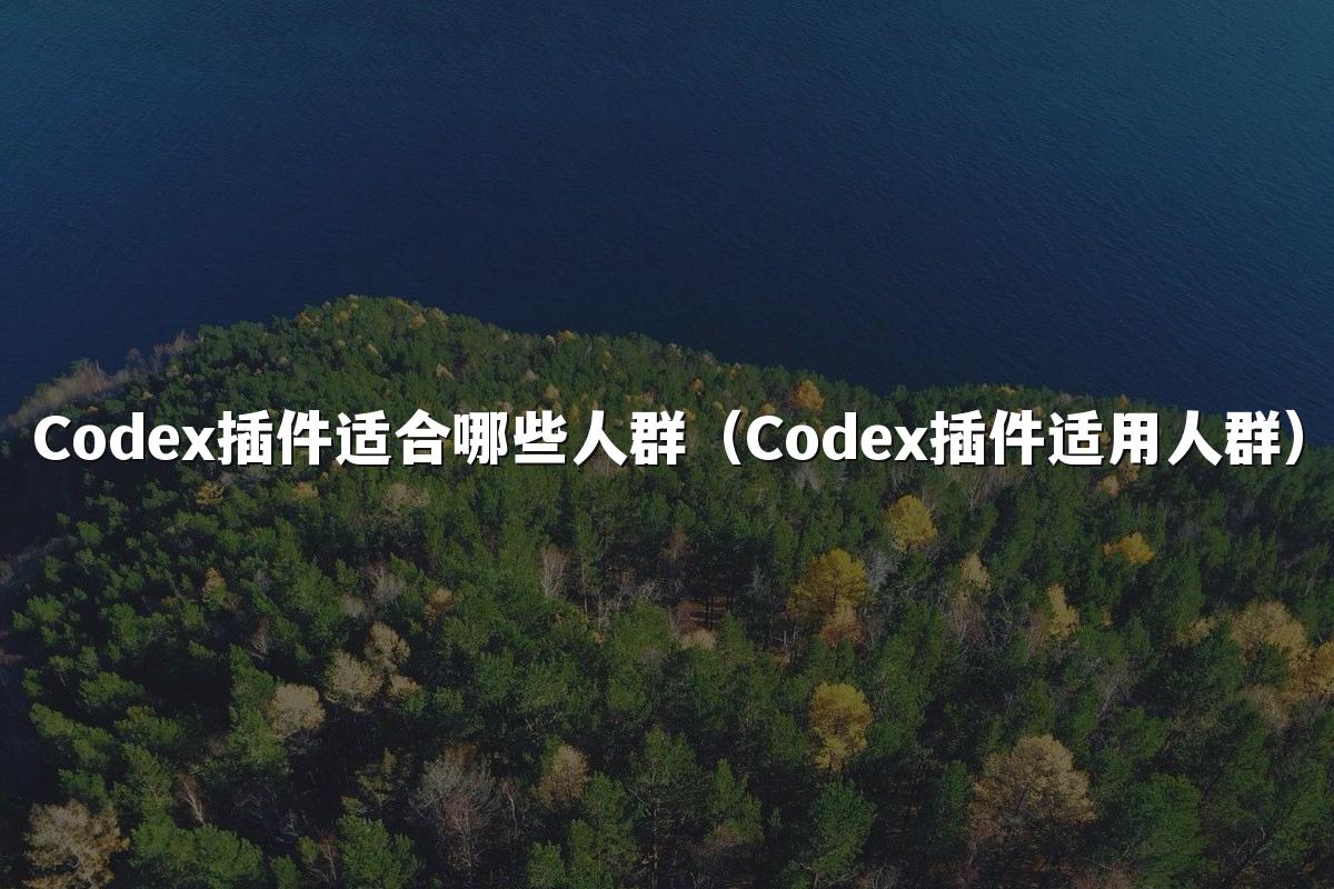 Codex插件适合哪些人群（Codex插件适用人群）