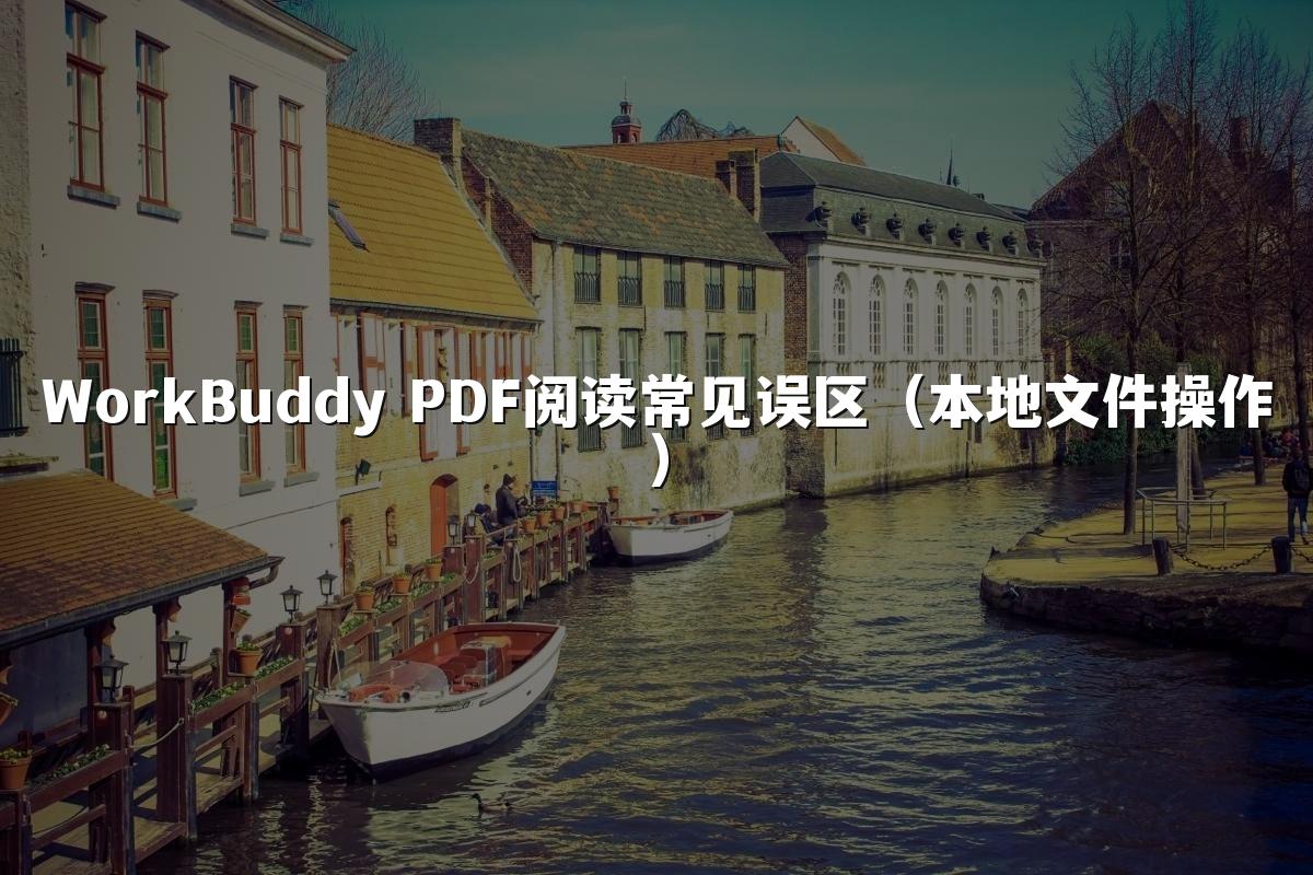WorkBuddy PDF阅读常见误区（本地文件操作）