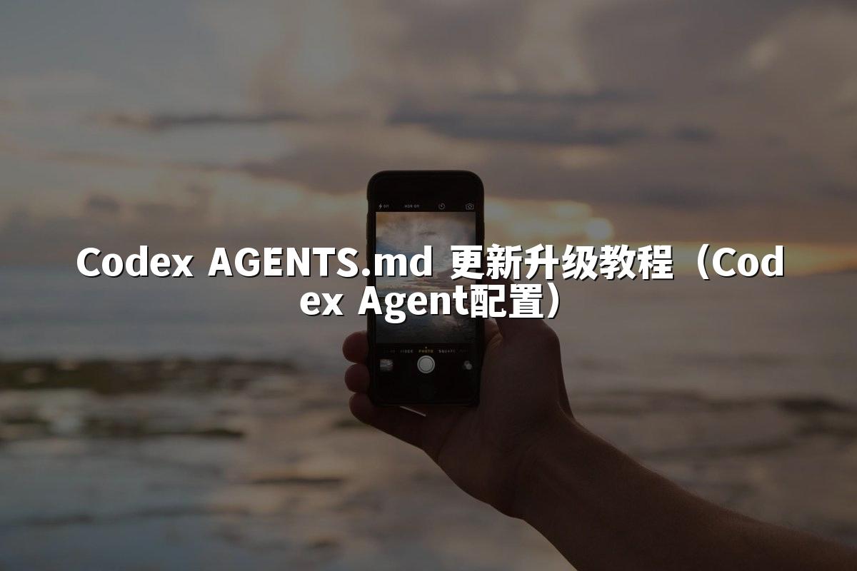 Codex AGENTS.md 更新升级教程（Codex Agent配置）