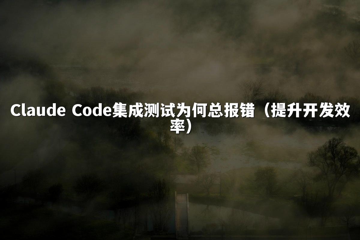 Claude Code集成测试为何总报错(提升开发效率)