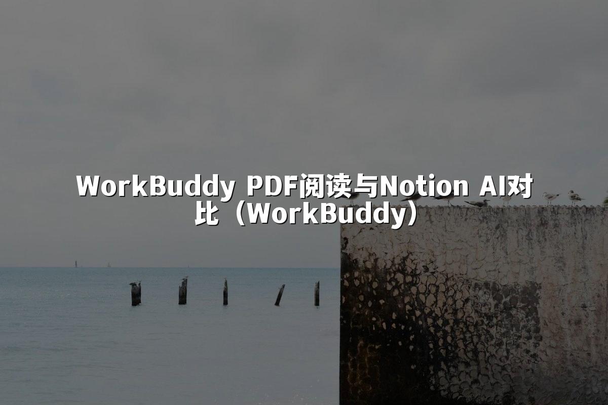WorkBuddy PDF阅读与Notion AI对比（WorkBuddy）