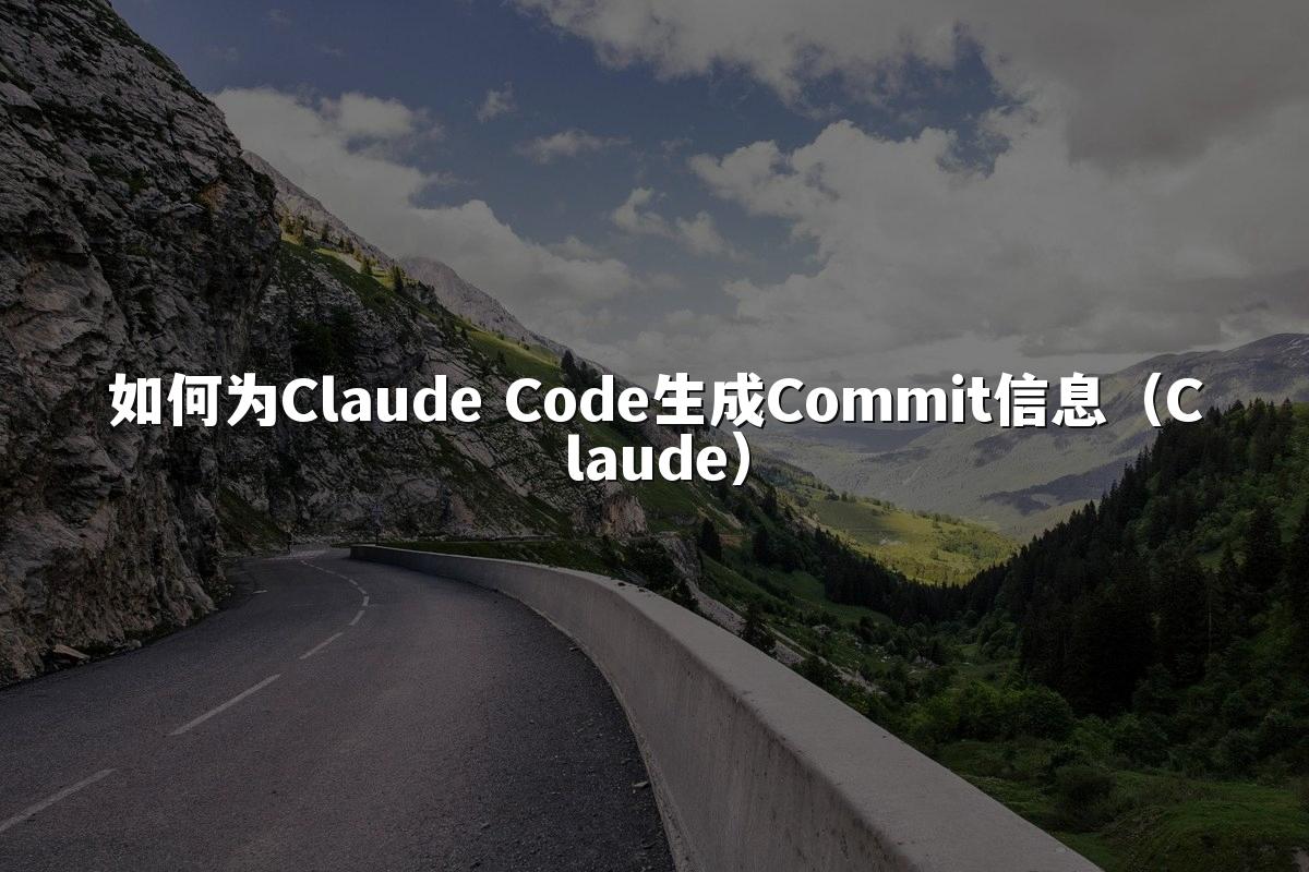 如何为Claude Code生成Commit信息(Claude)