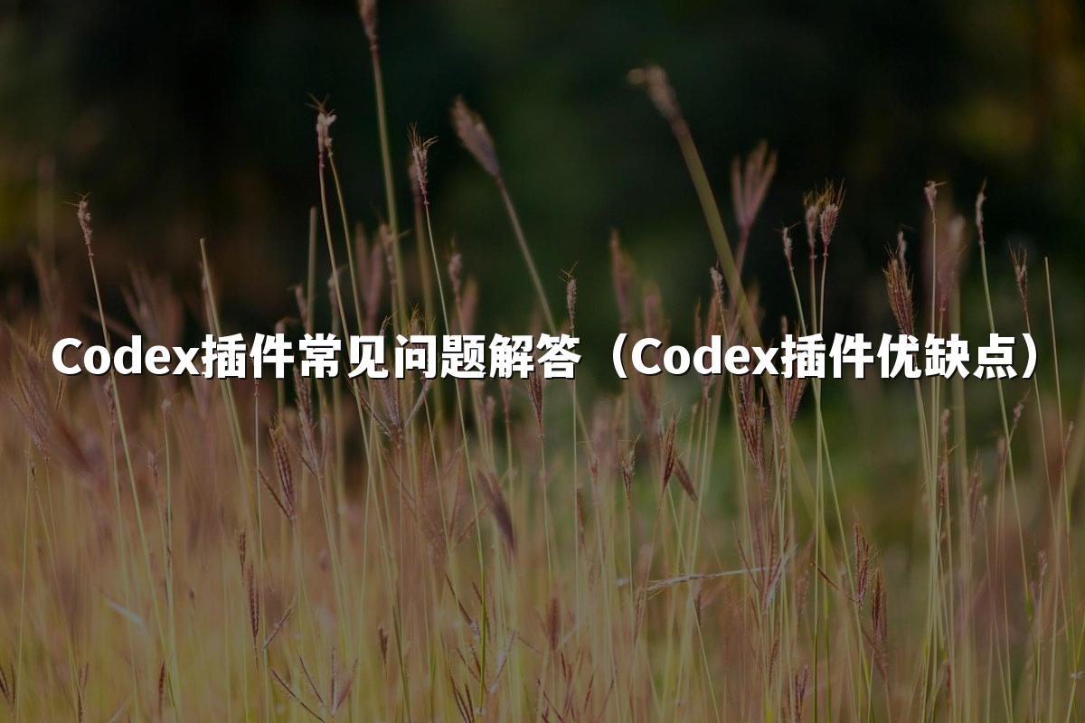 Codex插件常见问题解答(Codex插件优缺点)