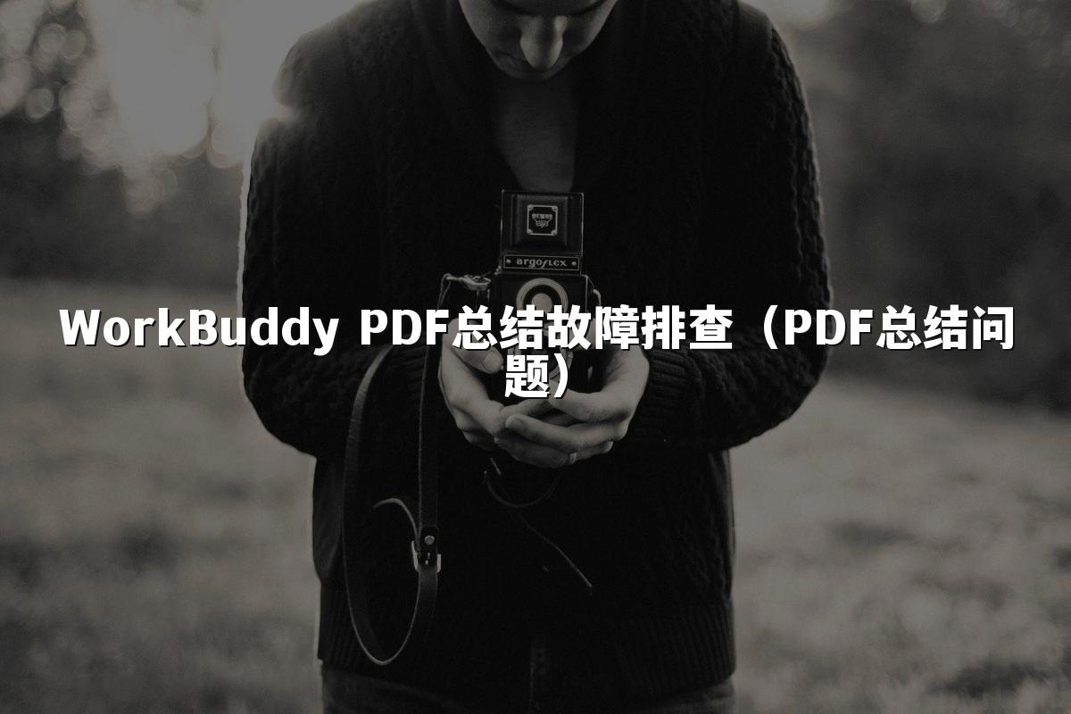 WorkBuddy PDF总结故障排查(PDF总结问题)