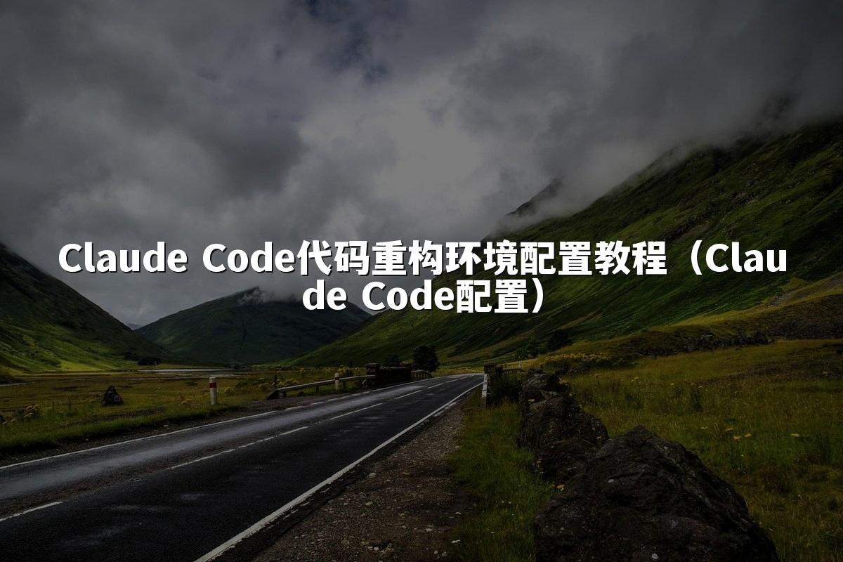 Claude Code代码重构环境配置教程(Claude Code配置)