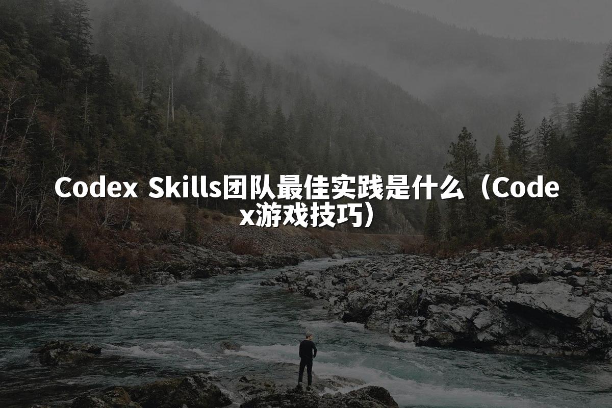 Codex Skills团队最佳实践是什么（Codex游戏技巧）