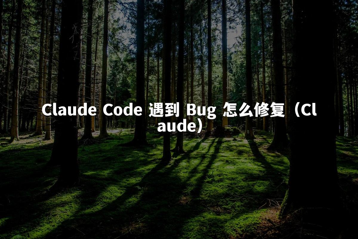 Claude Code 遇到 Bug 怎么修复(Claude)