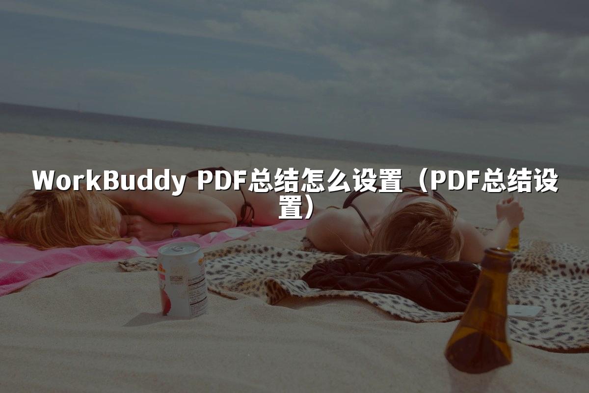 WorkBuddy PDF总结怎么设置(PDF总结设置)