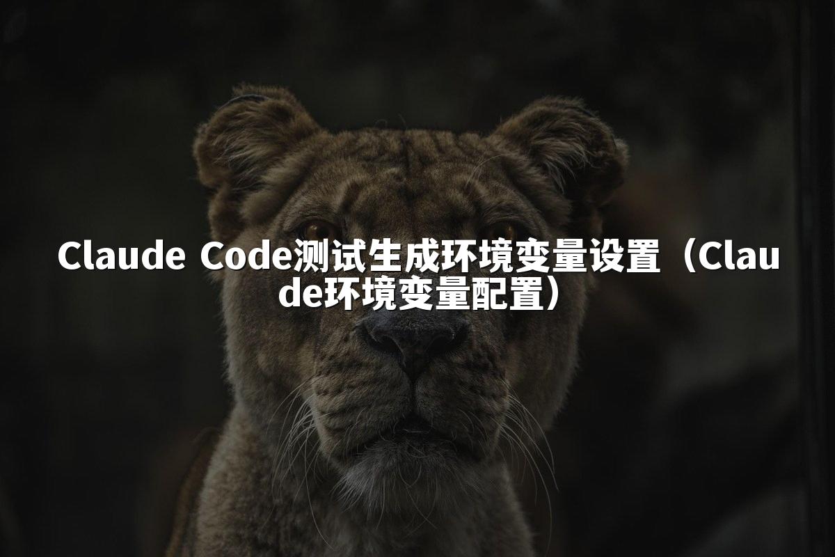 Claude Code测试生成环境变量设置（Claude环境变量配置）