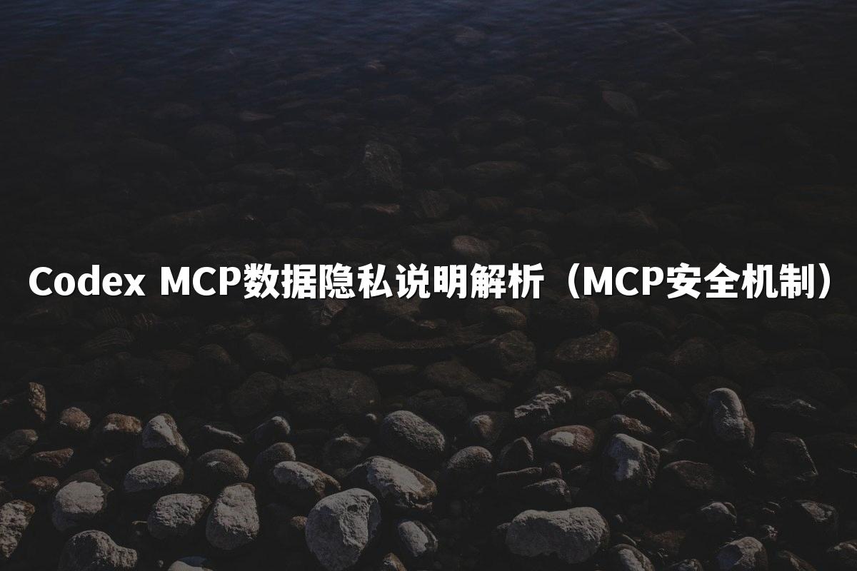 Codex MCP数据隐私说明解析（MCP安全机制）