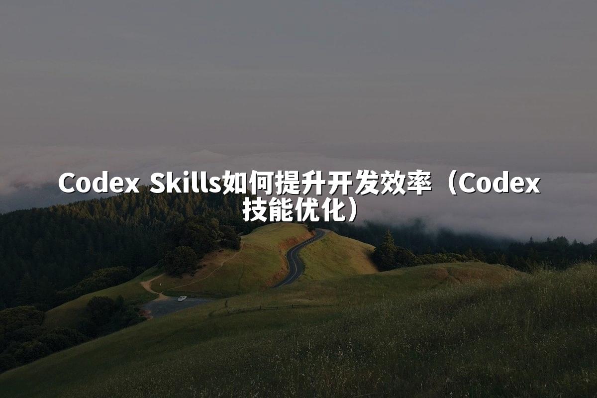 Codex Skills如何提升开发效率（Codex技能优化）