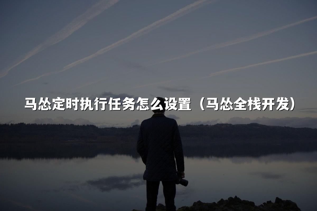 马怂定时执行任务怎么设置(马怂全栈开发)