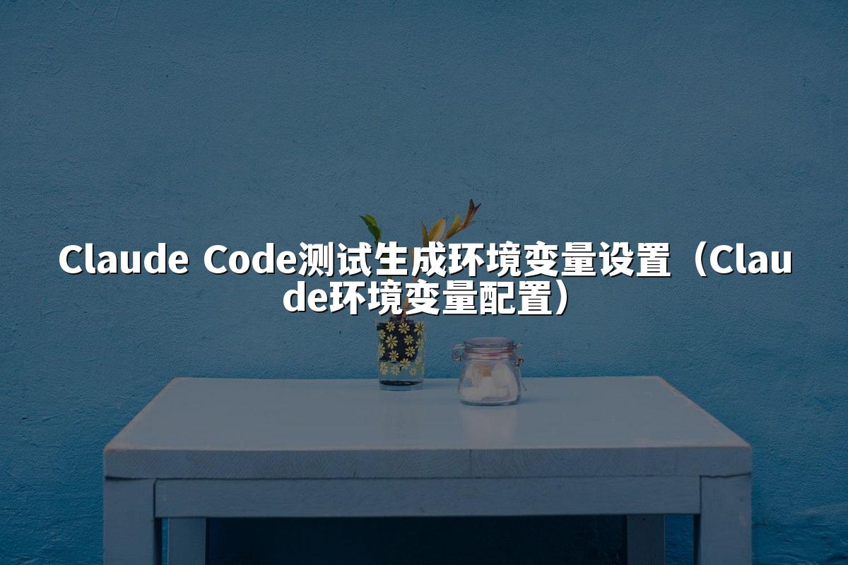 Claude Code测试生成环境变量设置（Claude环境变量配置）