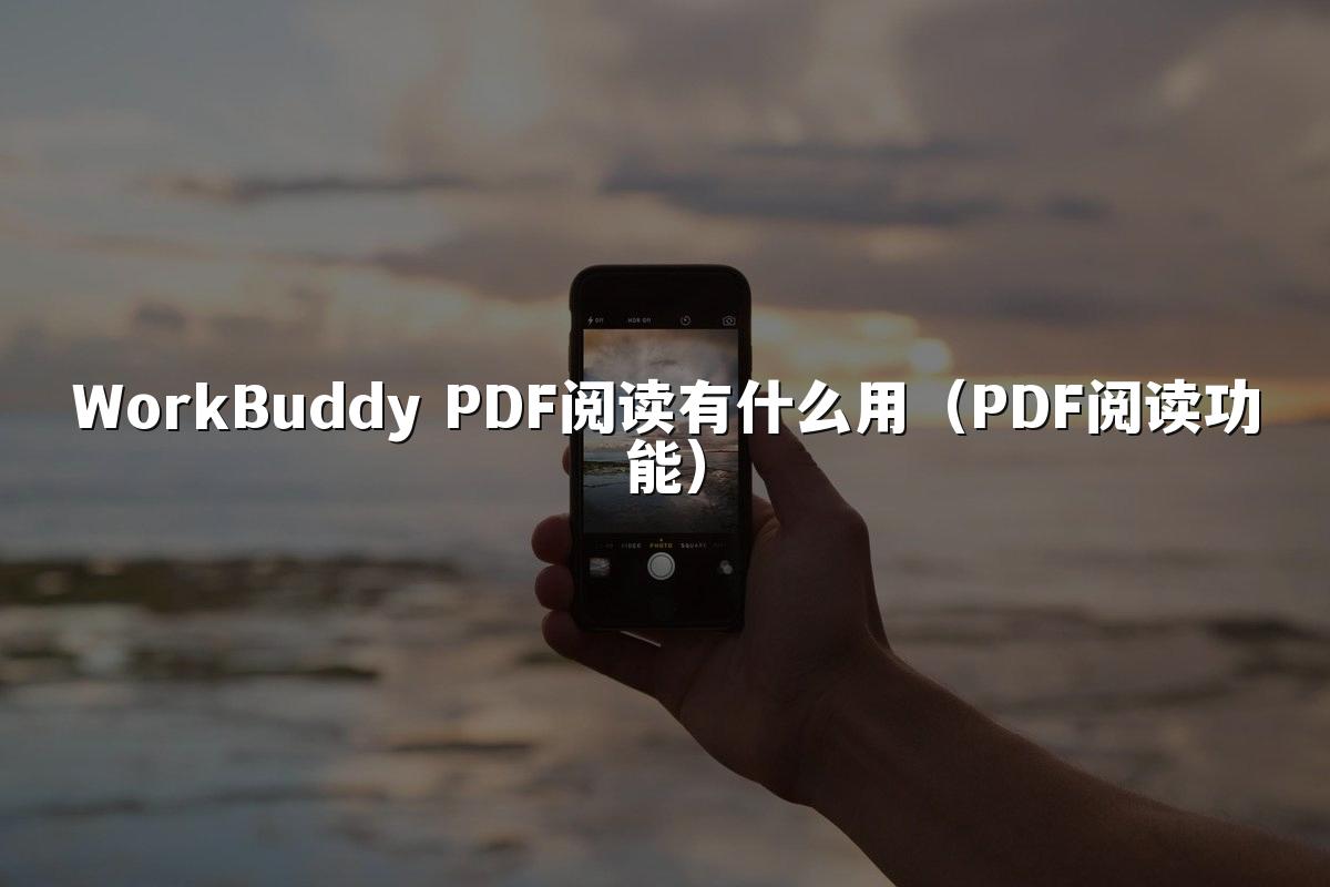 WorkBuddy PDF阅读有什么用（PDF阅读功能）