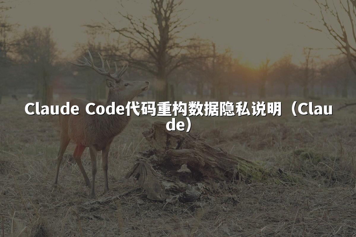 Claude Code代码重构数据隐私说明(Claude)