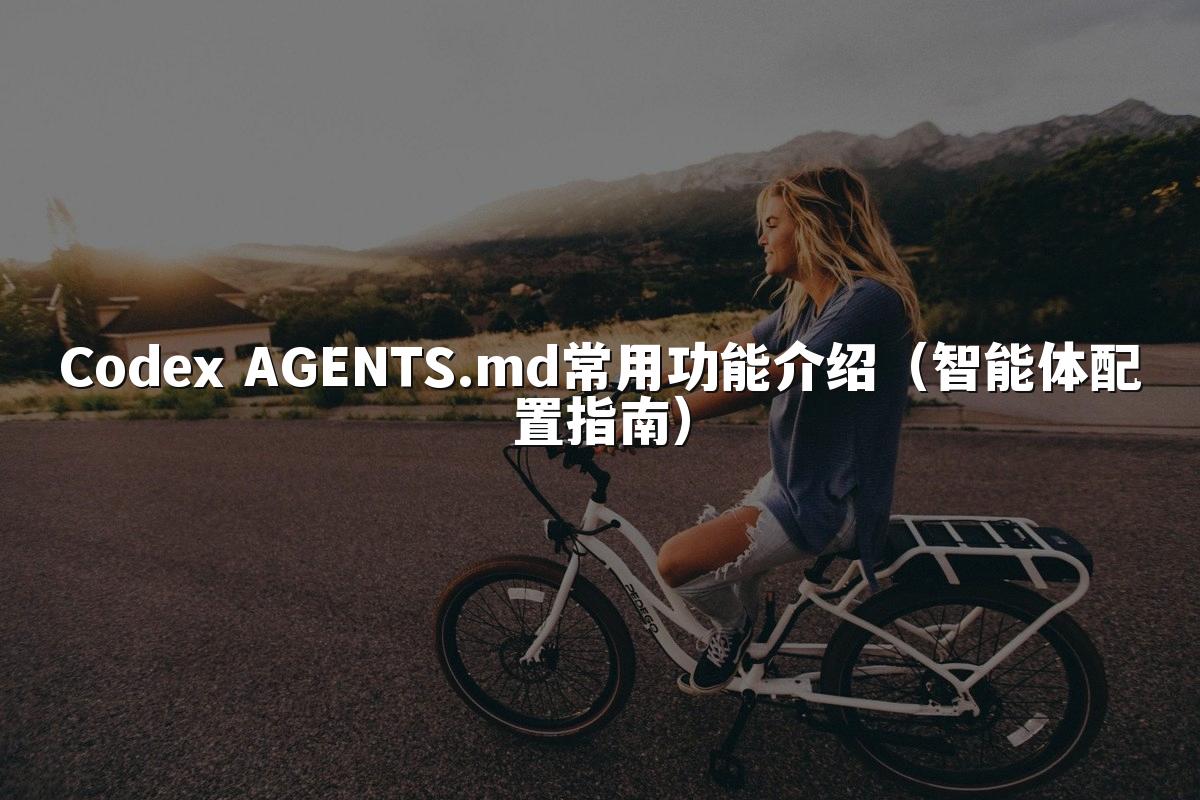 Codex AGENTS.md常用功能介绍（智能体配置指南）