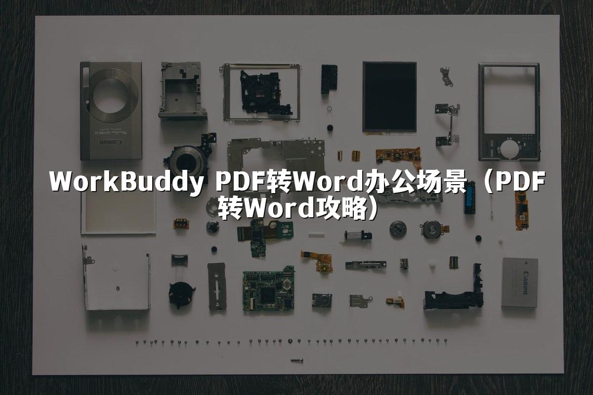 WorkBuddy PDF转Word办公场景（PDF转Word攻略）