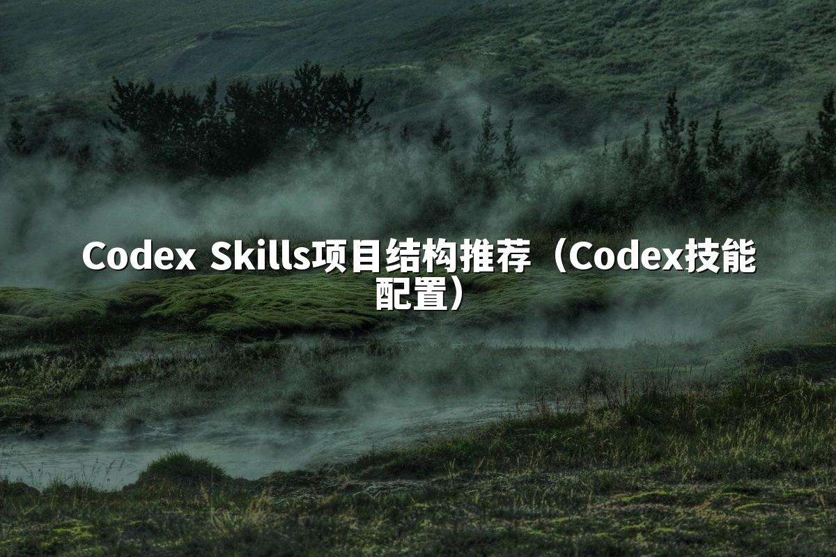 Codex Skills项目结构推荐(Codex技能配置)