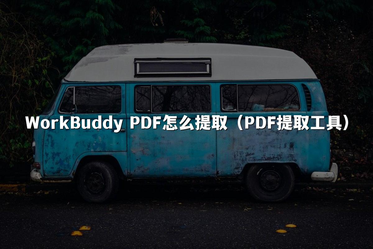 WorkBuddy PDF怎么提取(PDF提取工具)