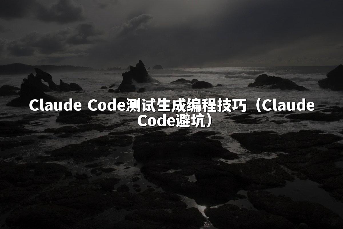 Claude Code测试生成编程技巧（Claude Code避坑）
