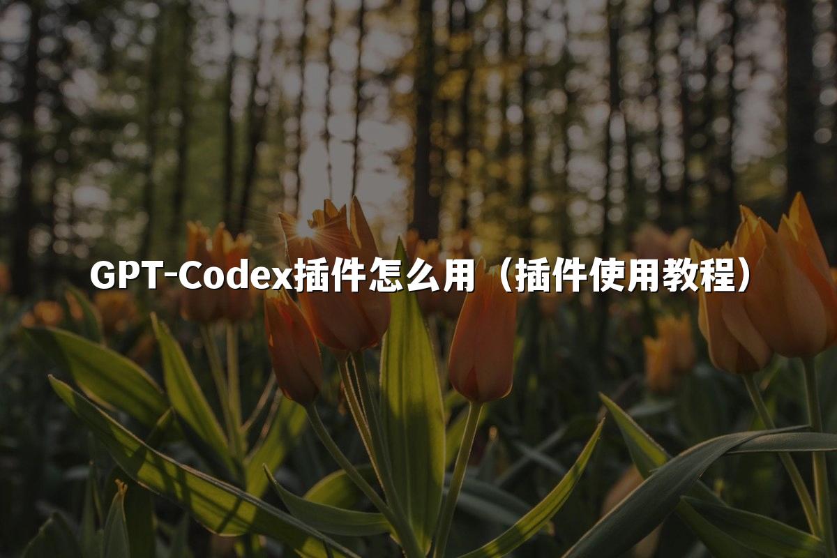 GPT-Codex插件怎么用（插件使用教程）