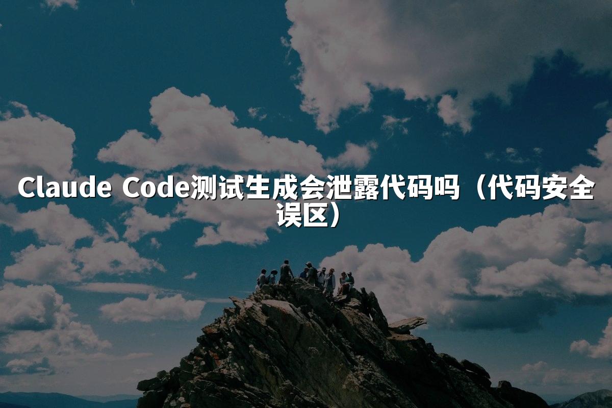Claude Code测试生成会泄露代码吗(代码安全误区)