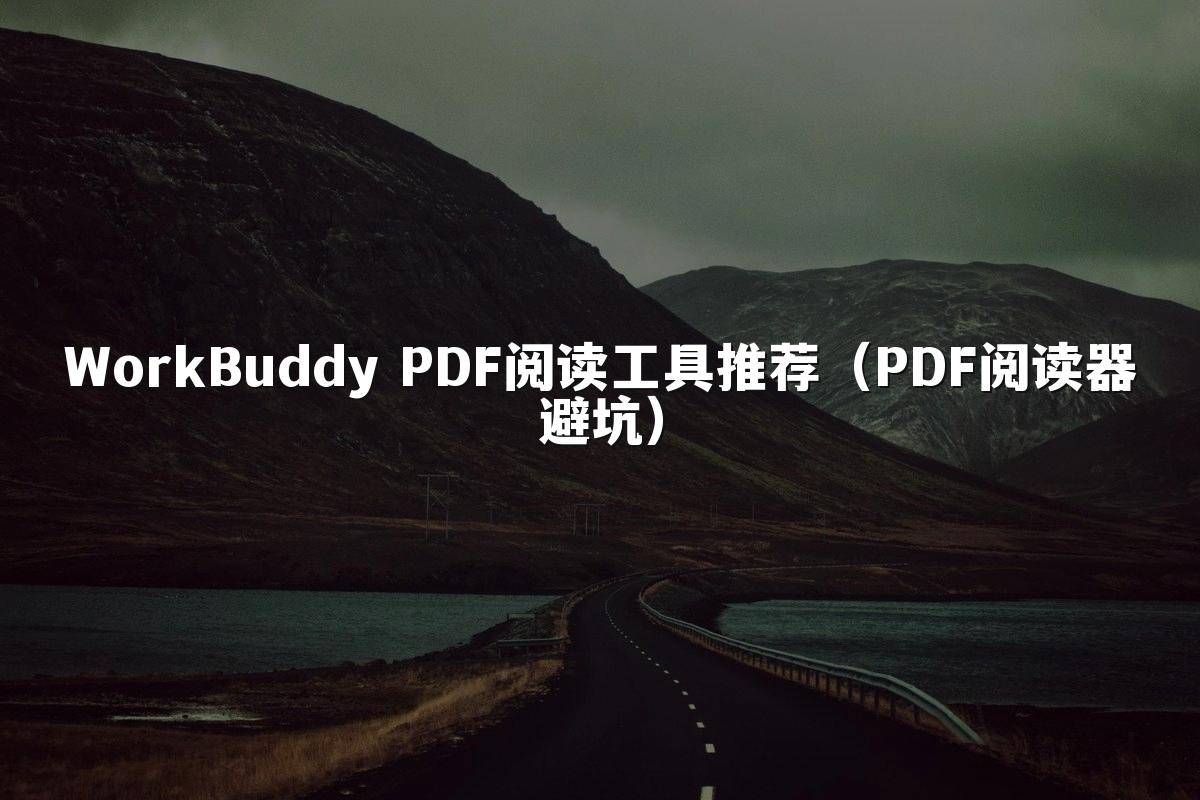 WorkBuddy PDF阅读工具推荐（PDF阅读器避坑）