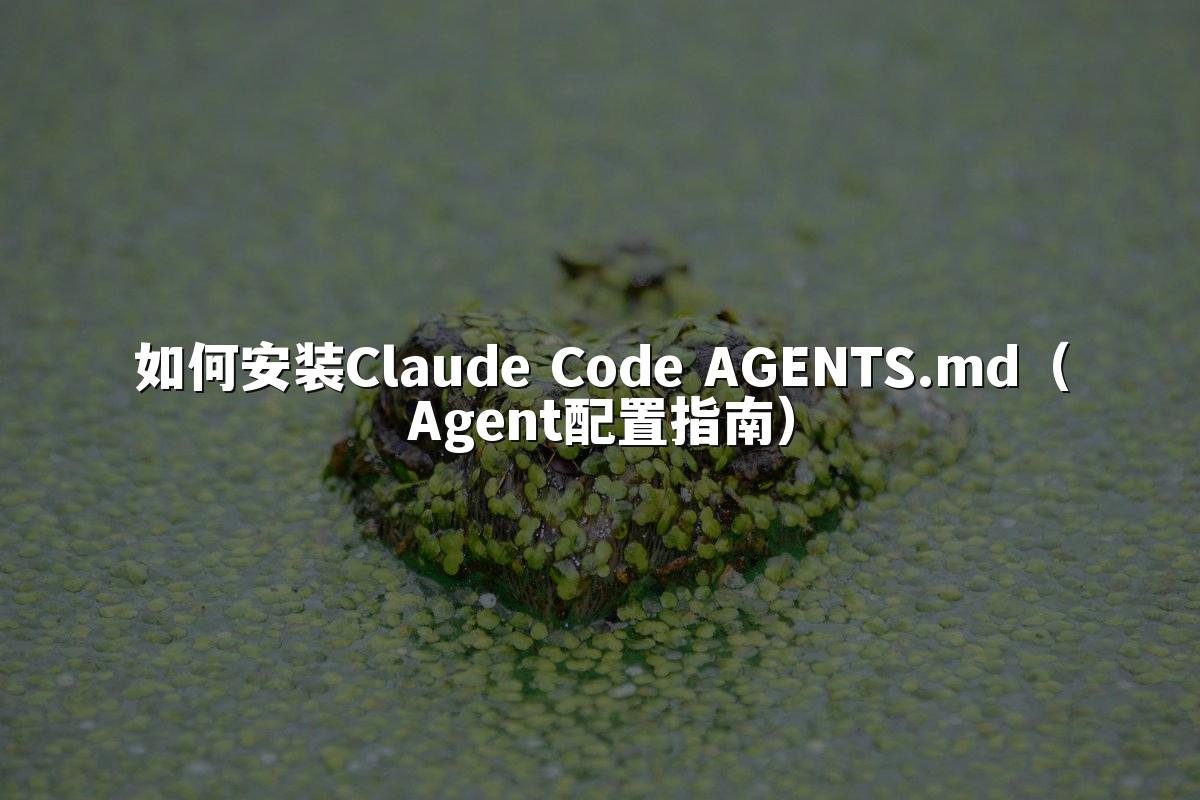 如何安装Claude Code AGENTS.md（Agent配置指南）