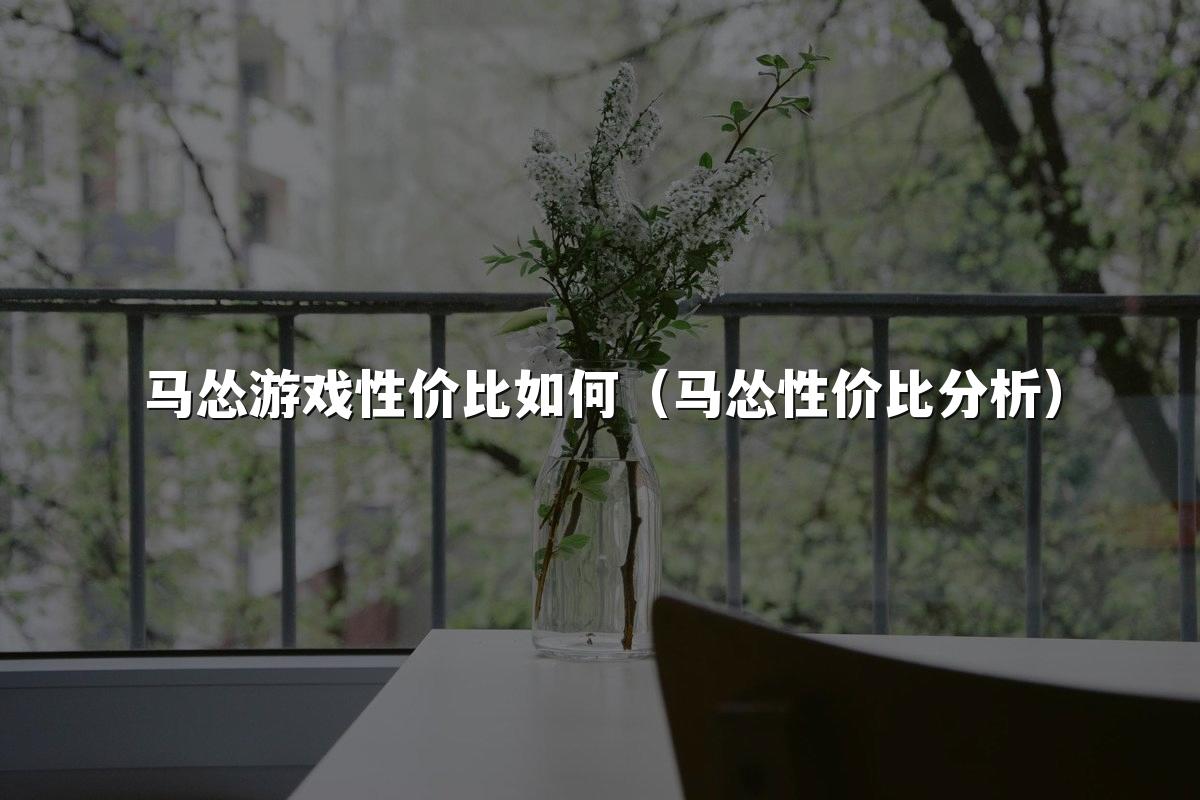 马怂游戏性价比如何（马怂性价比分析）
