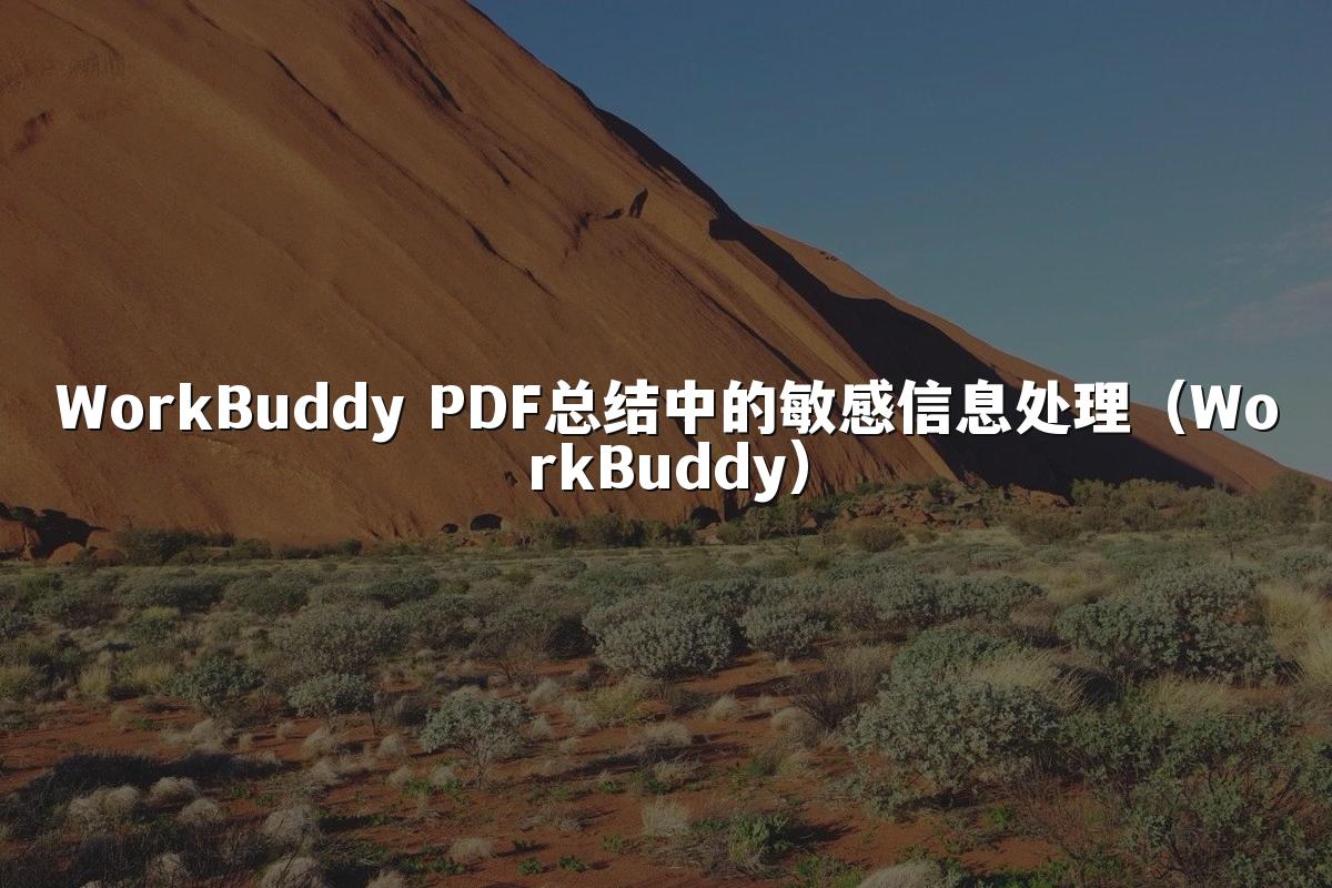 WorkBuddy PDF总结中的敏感信息处理(WorkBuddy)