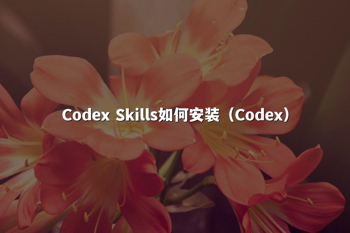 Codex Skills如何安装（Codex）
