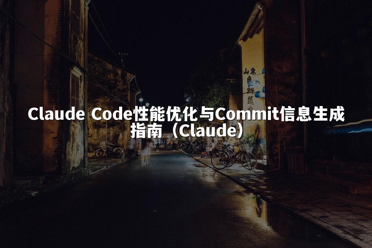 Claude Code性能优化与Commit信息生成指南（Claude）