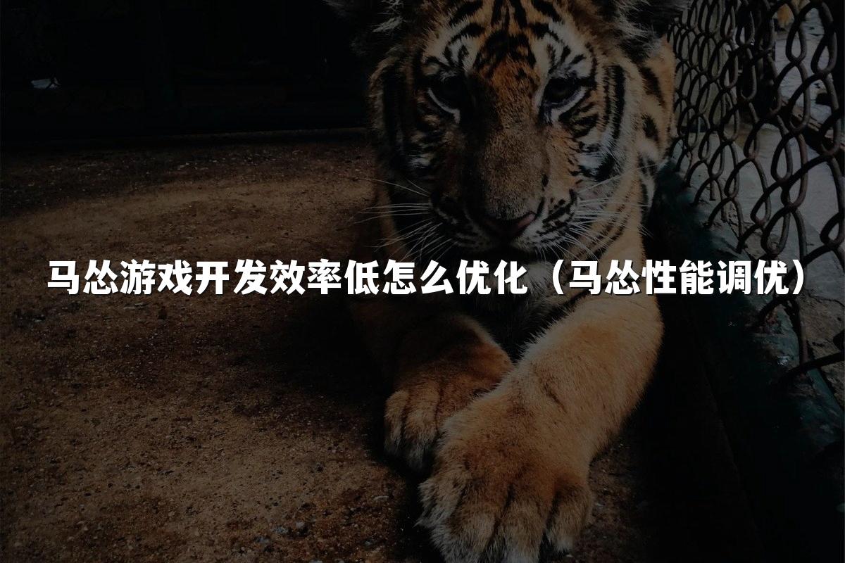 马怂游戏开发效率低怎么优化（马怂性能调优）