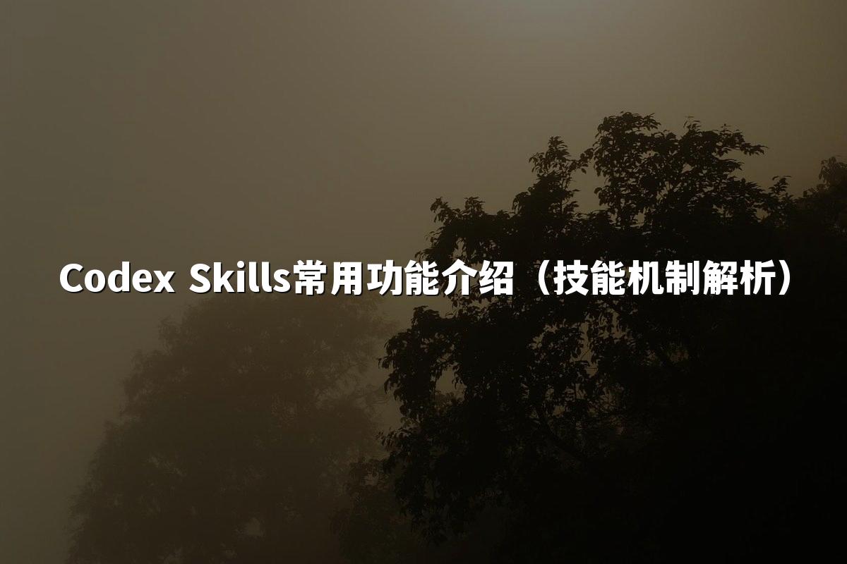 Codex Skills常用功能介绍（技能机制解析）