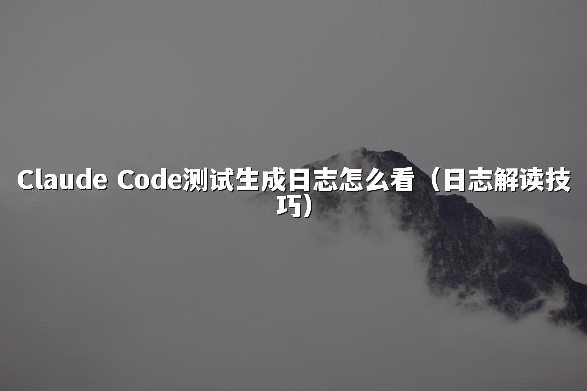 Claude Code测试生成日志怎么看（日志解读技巧）