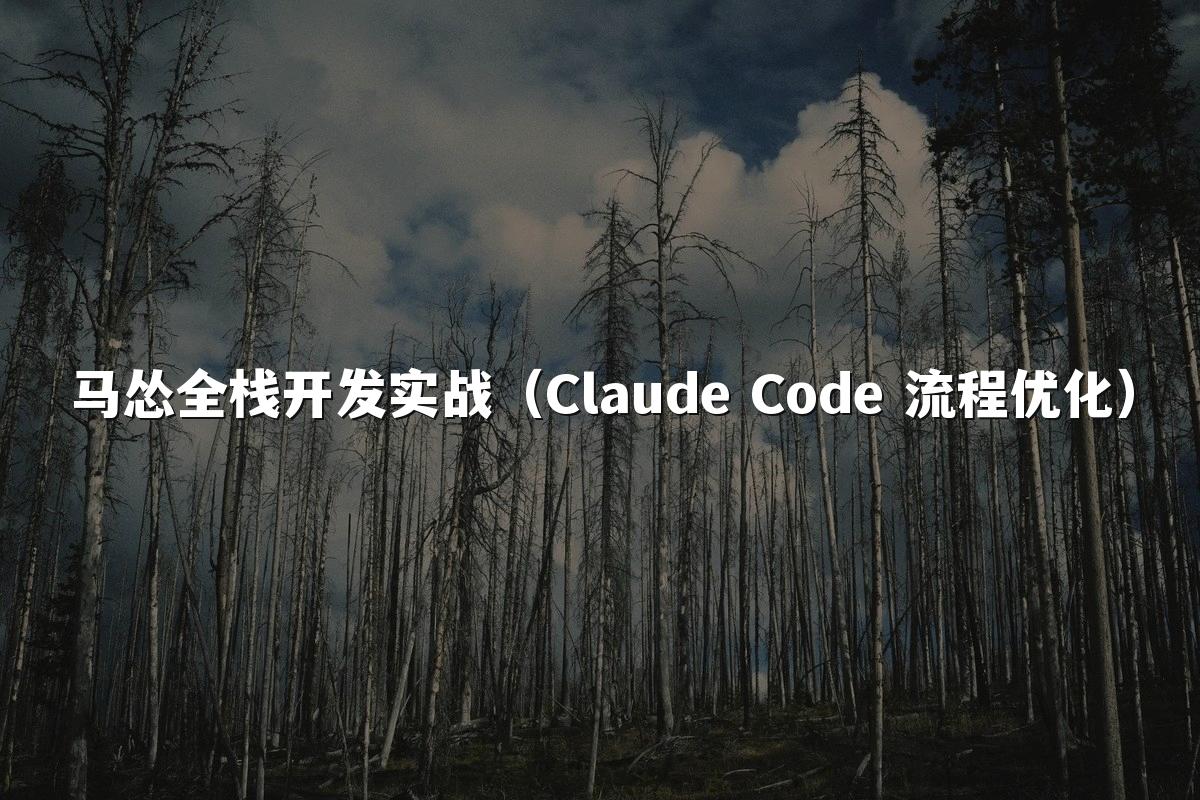 马怂全栈开发实战(Claude Code 流程优化)